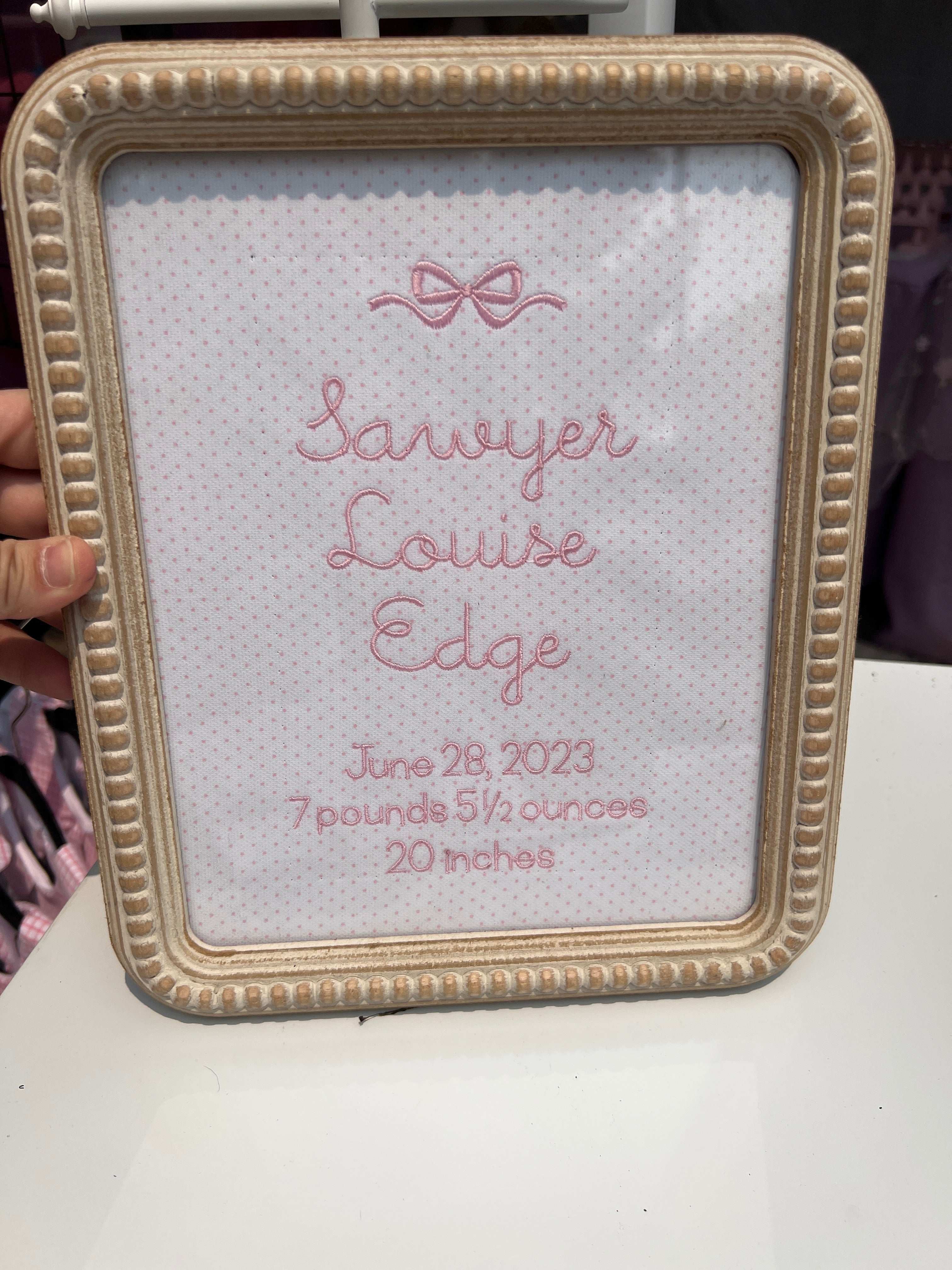 Birth Announcement Wall Art