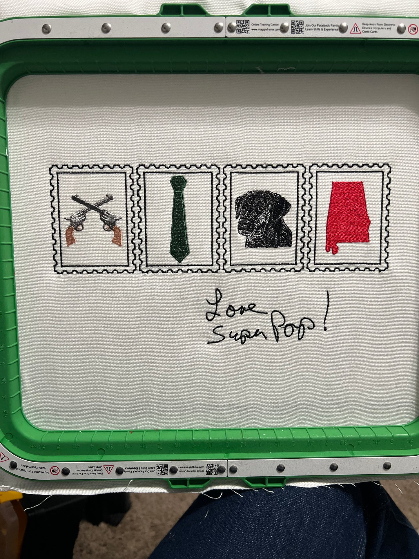 Custom Embroidered Handwriting Picture