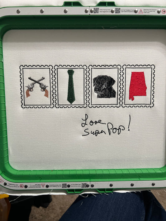 Custom Embroidered Handwriting Picture