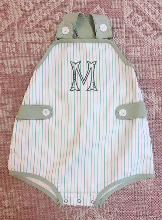 PRE-ORDER: Green Woven Sunsuit