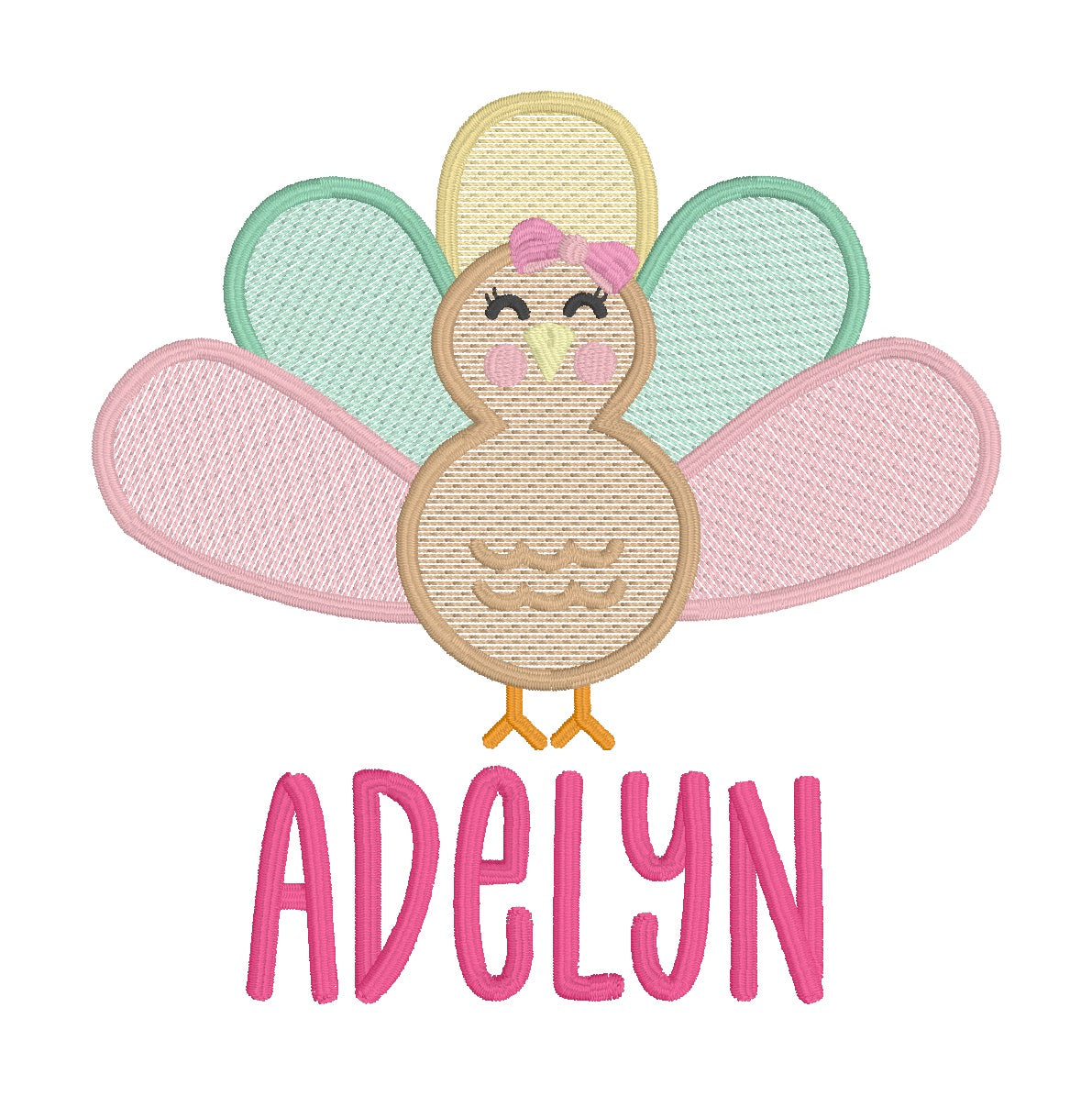 Girls Turkey Shirt - Short Sleeve, White