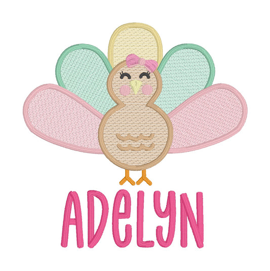 Girls Turkey Shirt - Short Sleeve, White