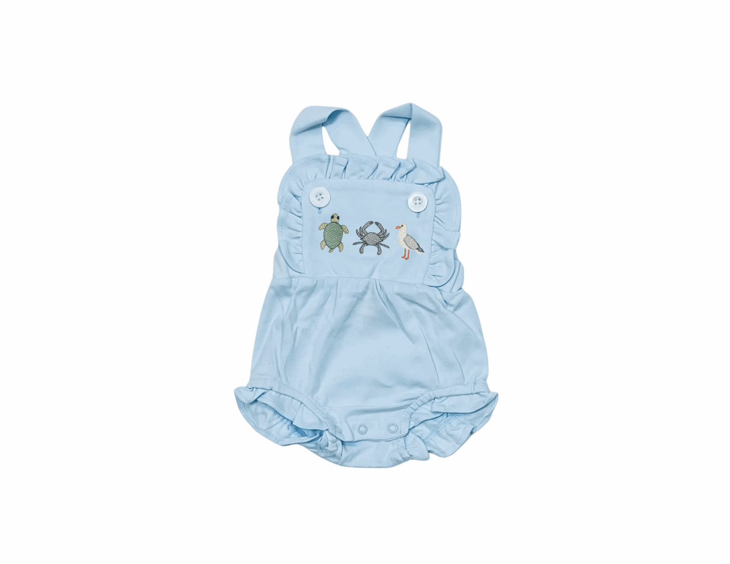 Sea Life Ruffle Knit Sunsuit