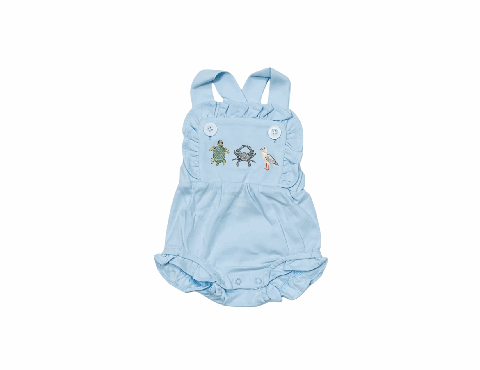 Sea Life Ruffle Knit Sunsuit