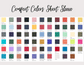 t-shirt color chart
