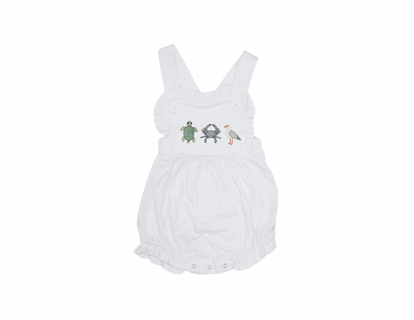 Sea Life Ruffle Knit Sunsuit