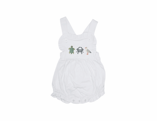 Sea Life Ruffle Knit Sunsuit